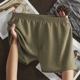 Mens Aro Pants Ice Silk Cool-Feeling Loose Breathable Boxer Briefs Men Seamless Boxer Shorts Male Underwear Man Pajama Pants