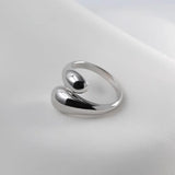 925 Sterling Silver Rings for Women Couple Minimalist Handmade Simple Big Open Ring Party Prevent Allergy Jewelry Holiday Gifts