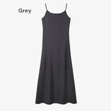 AS AW25 elegance slip satin dress + knitting cross top +mockneck woman clothing set adjustable maxi floor length