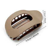 Leopard Matte Oval Hair Claw Clip for Women New Design Curved Flat Acrylic Barrettes Fashion Styling Hair Accessories