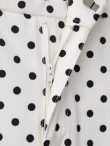 HH Woman Autumn Long Sleeves Turtleneck Zipper With Pockets Drawstring Casual Coats Women Fashion Polka Dot Printed Jacket