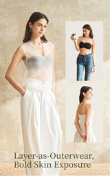 SUJIIN Summer Invisible Strapless Bras for Women Seamless Wireless Push Up Bra Lady Tube Top Supportive Bralettes Woman MX388