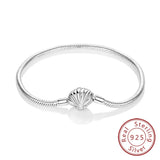 Bracelet Original 925 Sterling Silver Charm Bracelet 17-20CM Love Heart Pave Zirconia Bracelet for Women DIY Charm Jewelry Gifts