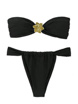 "2026 Sexy Bandeau Push-Up Bikini Set - Brazilian Thong Swimwear for Women"