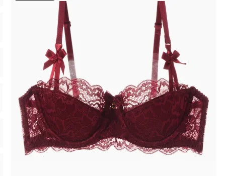 MOYISU French Romantic Lace Comfortable Breathable セクシー Tushy Slim Bra Collection Pure Desire Girls Push Beautiful Underwear SET