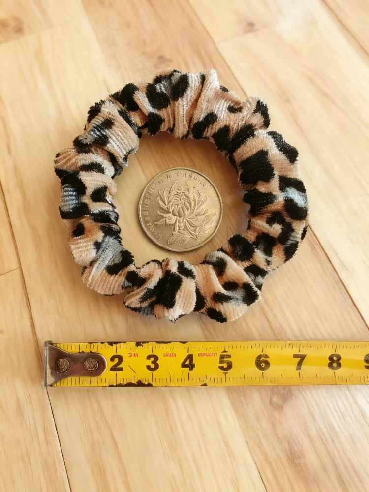 24/50/6pcs Scrunchies Women Velvet accessoires for boutique Cute Leopard High Quality Elastic Headwear Ponytail Hair Tie