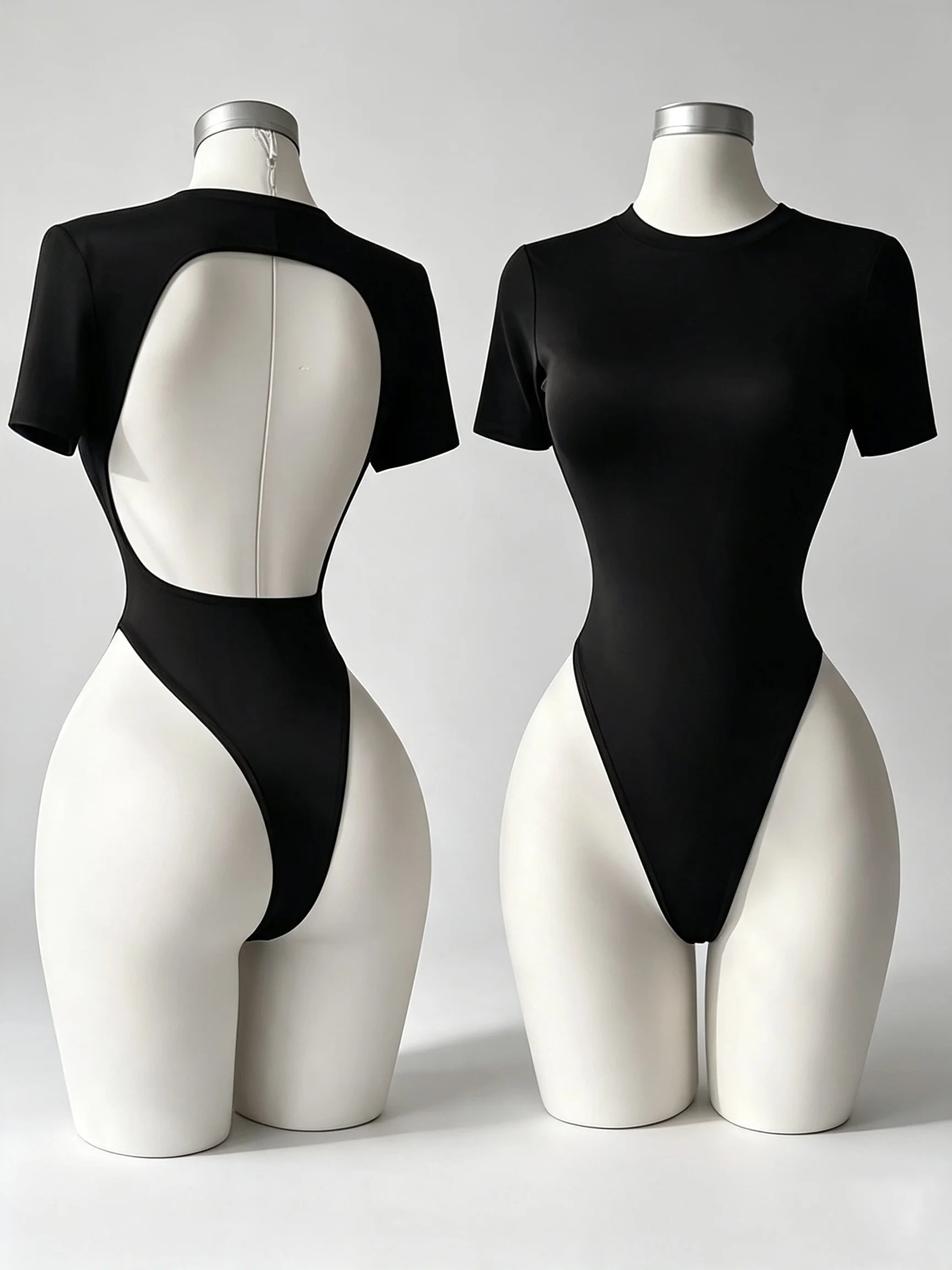 Women's High-Quality Backless Bodysuit Basic Solid Color Comfortable Fit Underwear