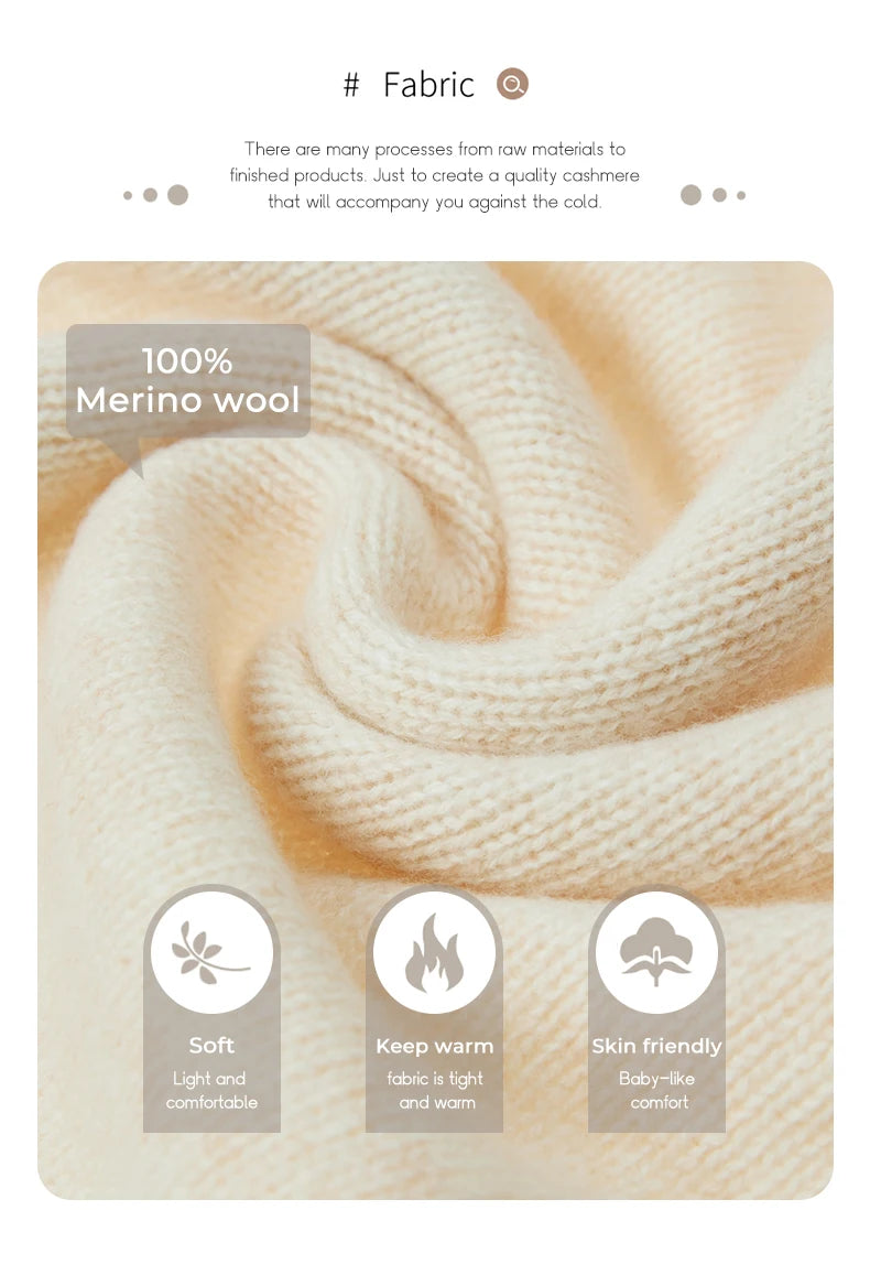 Women 100% Merino Wool Cardigan Soft O-Neck Cashmere Sweater OL Buttoned Knitwear Casual Top Clothing Korean Style