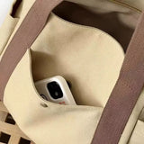 Large Capacity Canvas Tote Bags for Work Commuting Carrying Bag College Style Student Outfit Book Shoulder Bag Shopping Bag