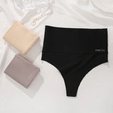 Seamless High Waist Women Thong Black Abdomen Hip Lift Briefs Body Shaping Underwear Breathable Female Panties Plus Size S-XL