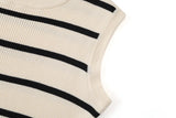 AS AW25 stripe knitting cardigan + sleeveless patch dress maxi matching set for woman clothing