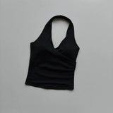 Women's Sexy V-Neck Fitness Bra Nude Sports Bra Hanging Neck Yoga Suit Vest Comfortable Breathable Gym Top for Active Wear