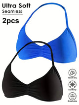 Women's High-Support Lace-Up Sports Bra - Thin-Strap Camisole, Seamless, Tight-Fit for Push-Up Training & Yoga, Gym Top