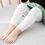 Autumn Baby Boys Girls Pants Newborn Kids Leggings Tights Solid Cotton Stretch Kids Children Knitting Trousers For 0-6 Years