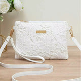 New Fashion Women Flower Printed Hollow Mini Chain Bag Shoulder Bag Tote Purse Handbag New Lace Crossbody Chain Shoulder Women's