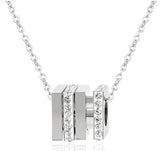 Stainless Steel Vintage Textured Delicate Necklace