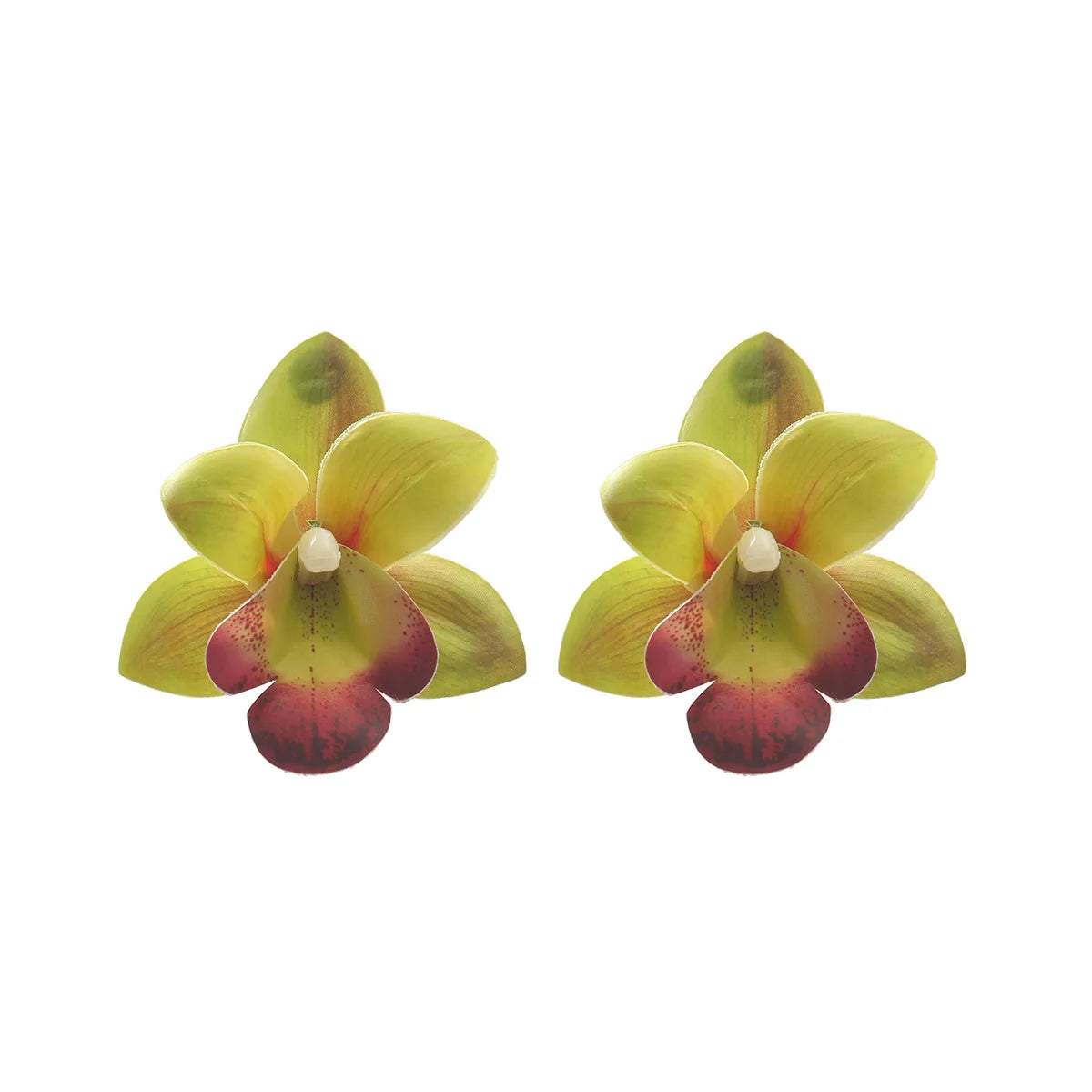 Chiffon flower multi-layer earrings, summer beach vacation style exaggerated earrings design, light luxury, niche