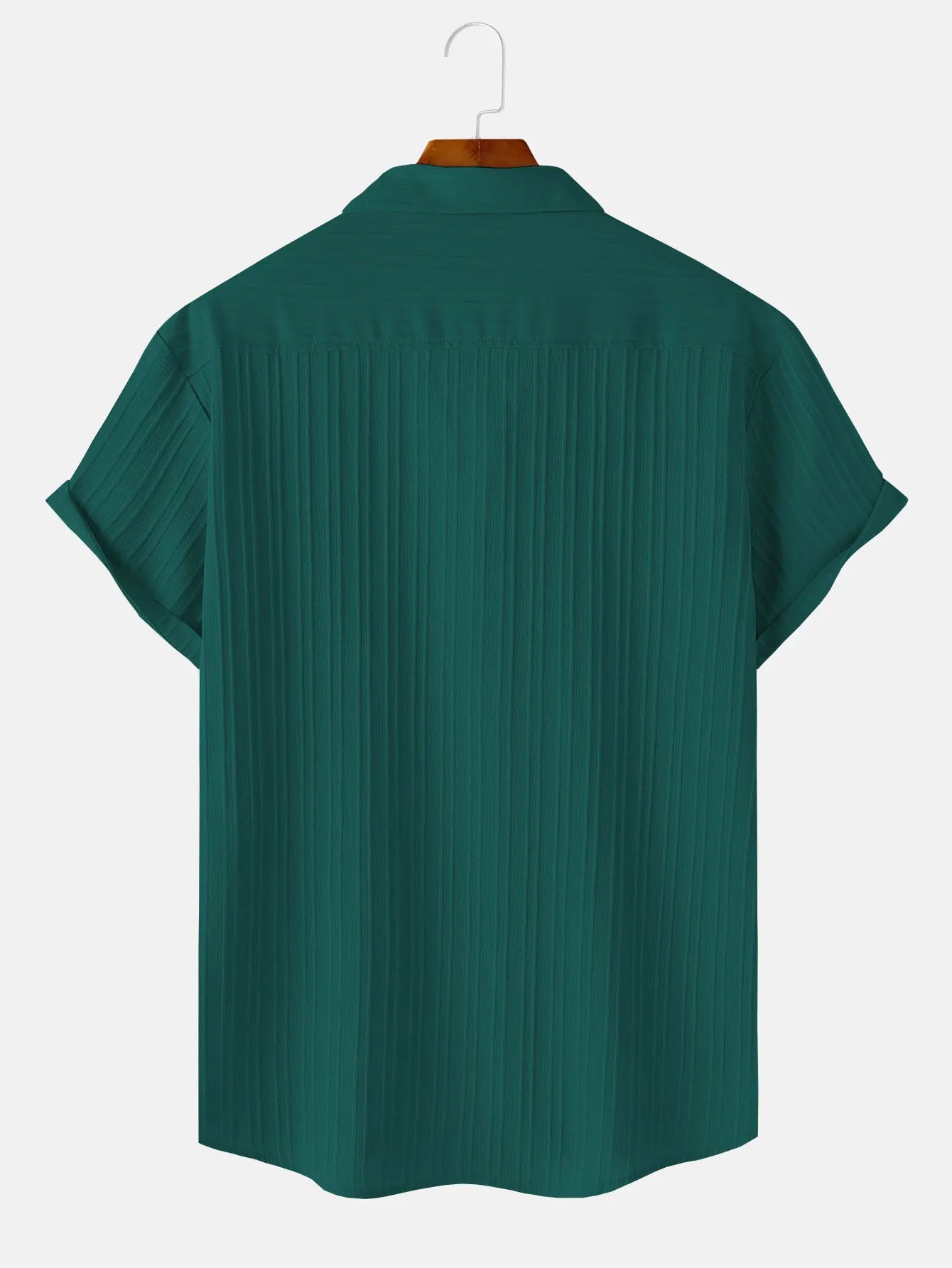 Men's  Comfortable Shirt Summer Beach Men's Shirt   Men's Short Sleeve Shirts  Solid Color Casual Short Sleeve Shirt