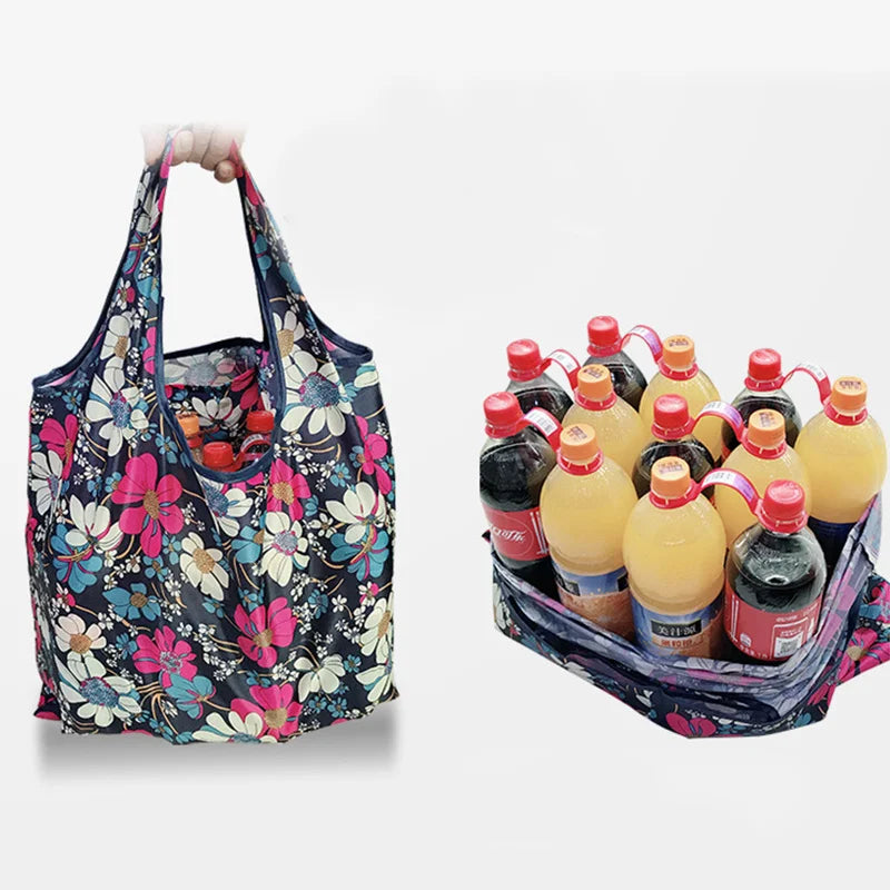 Versatile Folding Shopping Bag, Large Capacity Travel Tote Bag, Fashion Reusable Grocery Bag