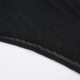 See Through Bodysuit Backless Hollow Out Transparent Club Jumpsuits Women Solid Black Tee Summer Elegant Sexy Streetwear