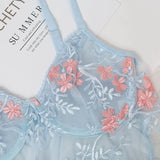 Lace Floral Embroidery See Through Bra Panties Set Women Underwear Erotic Sexy Lingerie Female 2 Pieces Bra Brief Sets