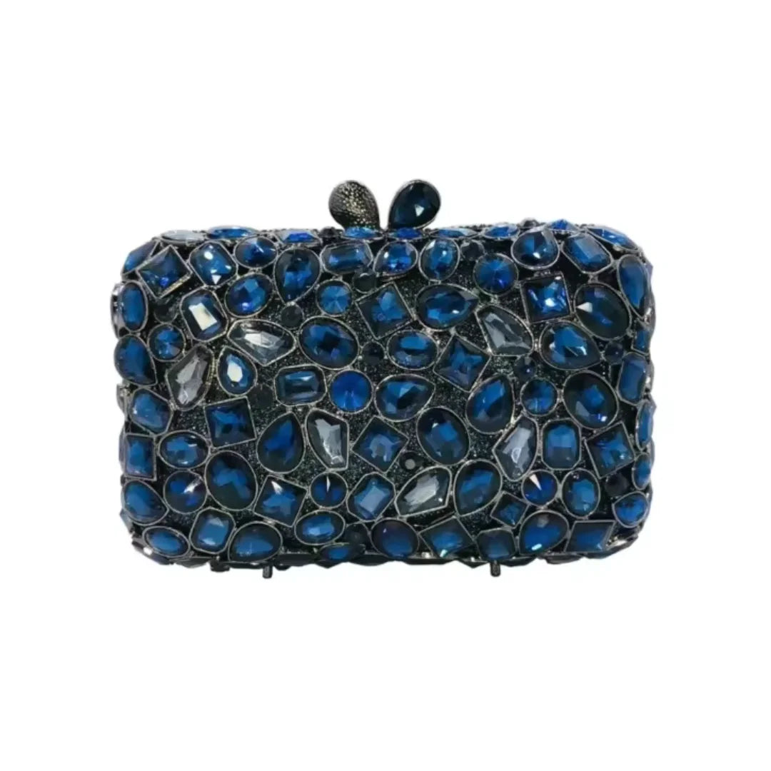 New Rhinestone Clutch Purse Women Elegant Wedding Party Bride Bag Prom Evening Handbag Sparkly Crystal Diamond Birthday Gift
