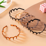 Korean Women Hair Comb Non-Slip Headband Plastic U Shape Hair Hoops Fixed Teeth Fluffy Top Hair Bands Headwear Hair Accessories