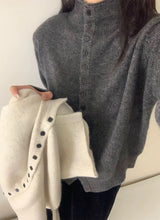 New Soft Comfortable Stand-Up Collar Sweater Cardigan Women Simple Single Breasted Cardigans Coat Autumn Solid Knitted Outerwear