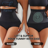 Flarixa 1/2/3Pcs Seamless Women's High Waist Abdomen Control Panties Magnetic Therapy Warm Uterus Underwear Body Shaping Briefs