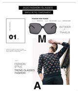 New Trend Full-frame Large Square Sunglasses Fashion Y2k Ladies Sunglasses
