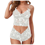 Women's Lingerie Set Sexy Lace Underwear See Through Bikini Erotic Bra for Ladies Low-waisted Thong Solid Color Erotic Lingerie