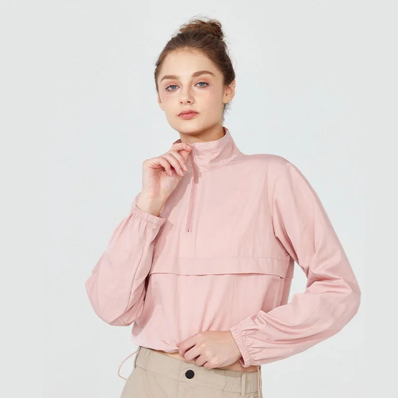 1PC Women's Long-Sleeve Fitted Athletic Jacket for Spring & Fall - Ideal for Running, Gym Workouts & Yoga