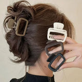 4pcs Women's Square Lightweight Hair Claw Clips Fashionable Elegant Hair Accessories Suitable for Hair Styling Makeup