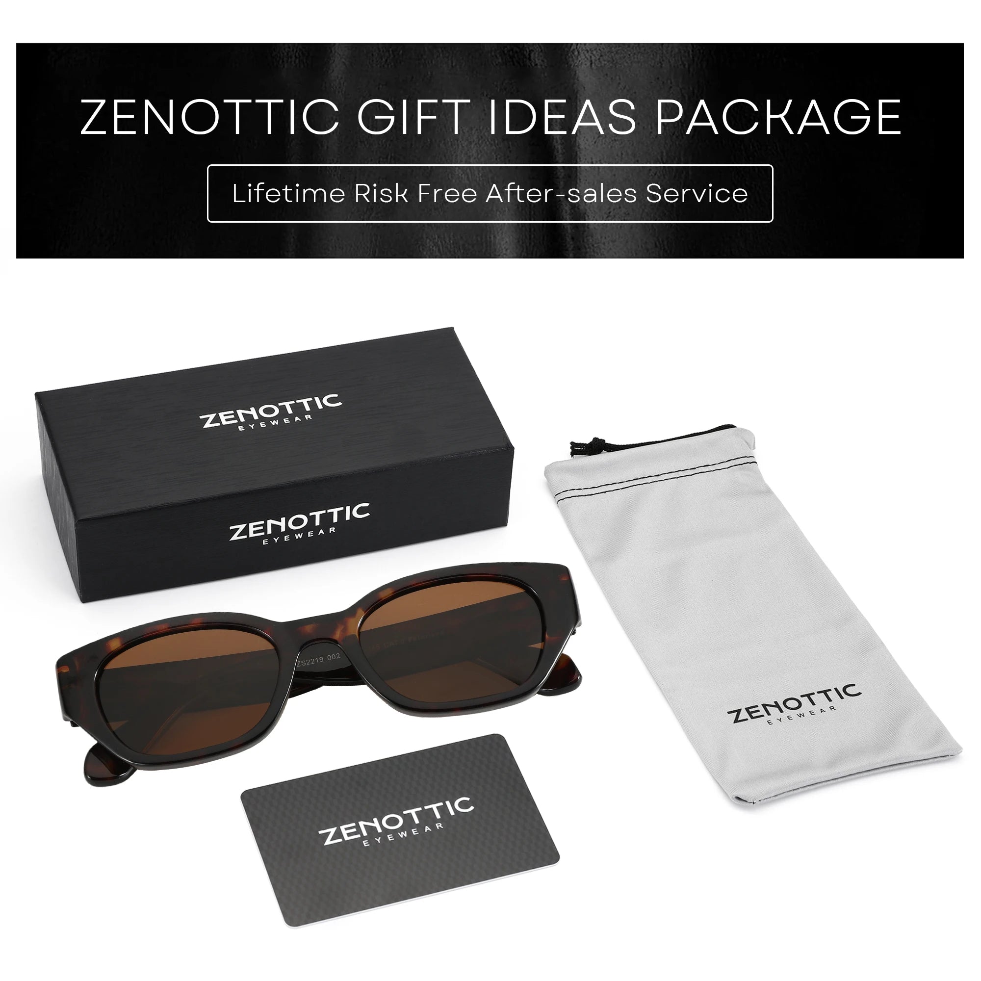 ZENOTTIC Cat Eye Narrow Retro Sunglasses for Women Polarized UV400 Sun Glasses for Small Face Trendy Shades