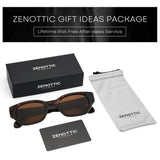 ZENOTTIC Cat Eye Narrow Retro Sunglasses for Women Polarized UV400 Sun Glasses for Small Face Trendy Shades