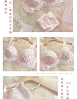 Teen Favorite! MOYISU Japanese Sweet Lolita Bra Set G Cup Heavy Steel Ring Support Heavy Lace Thin Cup Pure Sexy Large Bust CA