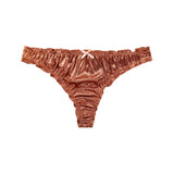 1Pcs/7Pcs Hot Sale Ladies Frill Trim Satin Ice Silk Seamless No Show Underwear Invisible Briefs Tanga Bragas Women's Panties