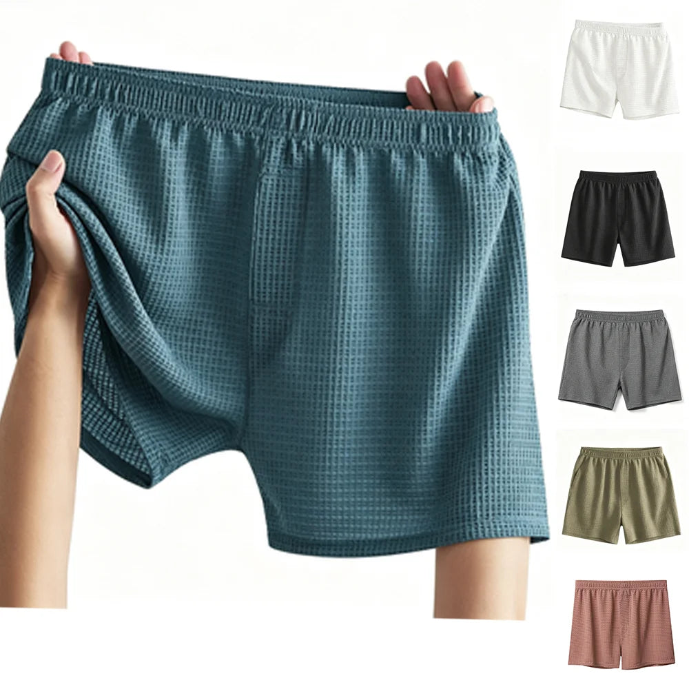 Mens Aro Pants Ice Silk Cool-Feeling Loose Breathable Boxer Briefs Men Seamless Boxer Shorts Male Underwear Man Pajama Pants