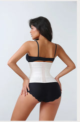 New Adjustable Waist Trainer for Women Double Belts Neoprene Corset with Zipper Workout Cincher for Tummy Control & Back Support