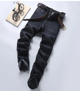 Men Fashion Straight Jeans Men 2026 New Stretch Slim Fit Pants Comfortable Soft Business Denim Trousers Male Brand Clothing