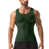 Men Slimming Body Shaper Abdomen Reducer Underwear Tank Top Sleevelss Wide Strap Shapewear Fitness Posture Correct Belly Abdominal Fat Reducer Vest Breathable Soft Waist Trainer S-3XL