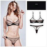 Summer Sexy Hot Ultra Thin Bra Set Women's  Lace Lingerie French Lingerie Underwear Everyday Bra  Unlined Minimizer Push-up Bra