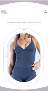 Women Seamless Cross Sports Vest Gym Yoga Tops with Padded  Sexy Backless Workout Fitness Camisole Running Sports Tops Summer