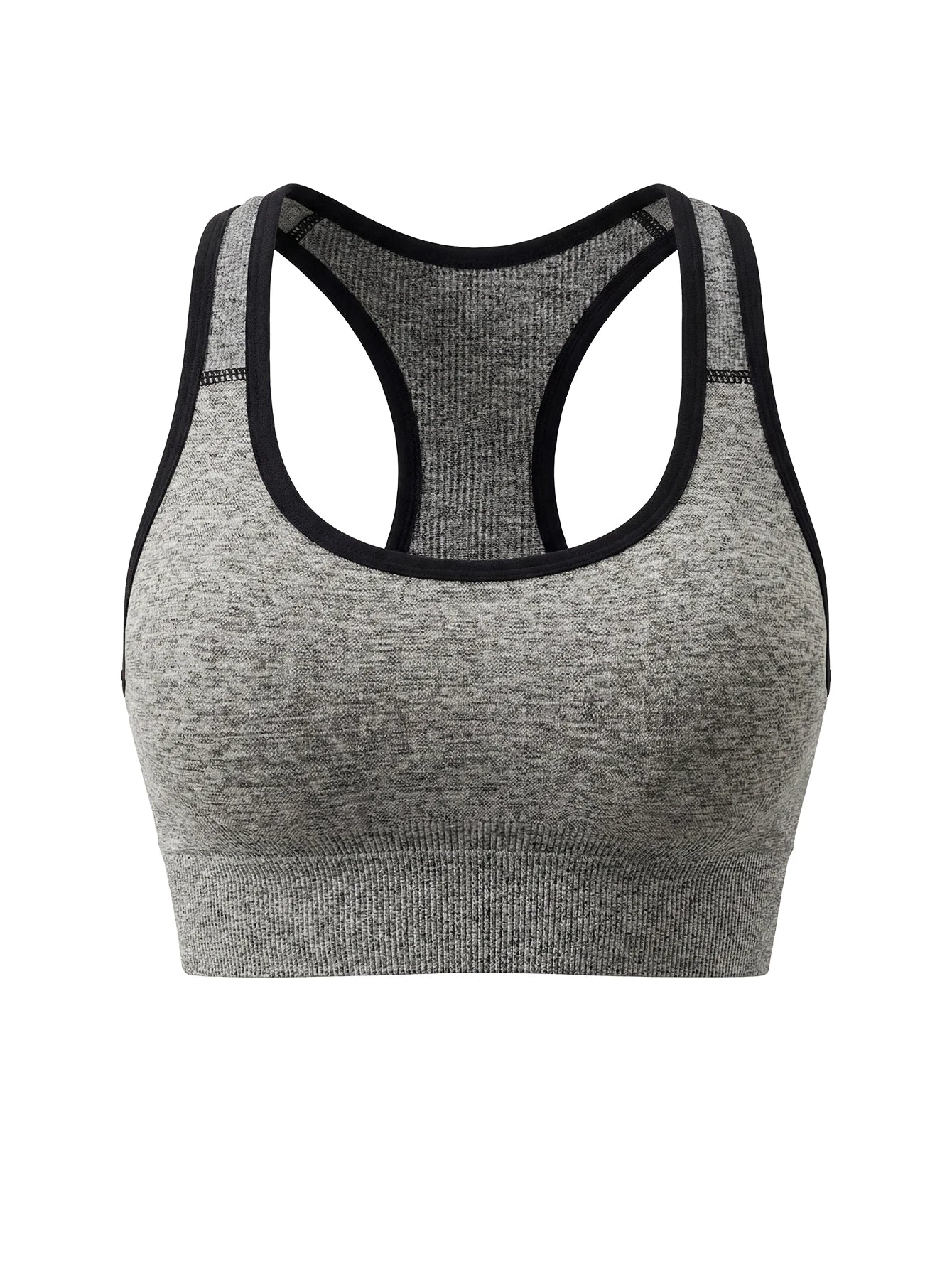 Women's Seamless Sports Bra Set, 3 Colors Racerback Workout Yoga Top with Back Cutout, Breathable Gym Fitness Crop Top