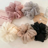 1/3/5pcs Large Mesh Hair Rope for Women Simple Fashiona Girl Hair Tie Hair Ring Simplicity High Ponytail Scrunchie