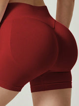 Women's Seamless Butt Lifting Sports Shorts, Suitable For Gym Workout, Cycling, Running, Black Tight Pants, Summer