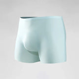 Men's 3D Molded Ice Silk Seamless Boxer Briefs, Extended Thin Sports Underwear for Summer