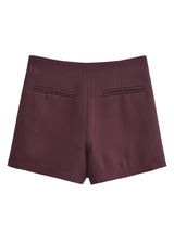 TFMLN New Spring Women Solid Skort Fashion Causal Side Zipper Mini Shorts Skirts Vintage High Waist Streetwear Shorts Skirts