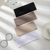 4 Simple and stylish women's solid color elastic hair tie set Cute face-washing and makeup headband Retro sports running yoga he