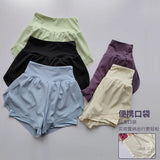 Summer Women's High-Waisted Sports Shorts Mesh Breathable Double-Layer Quick-Dry Gym Fitness Running Cycling Yoga Shorts